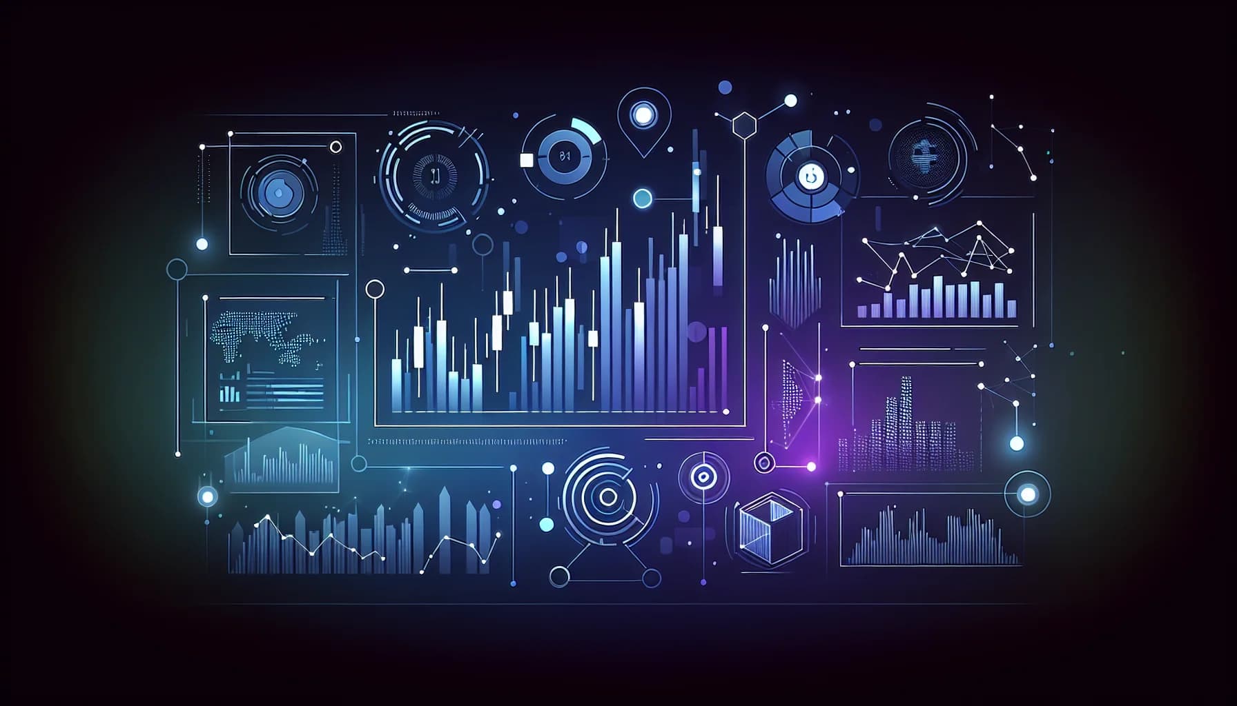 Financiële data visualisatie voor broker vergelijking Nederland Abstract handelsgrafiek met candlesticks en financiële data visualisatie voor beste broker vergelijking