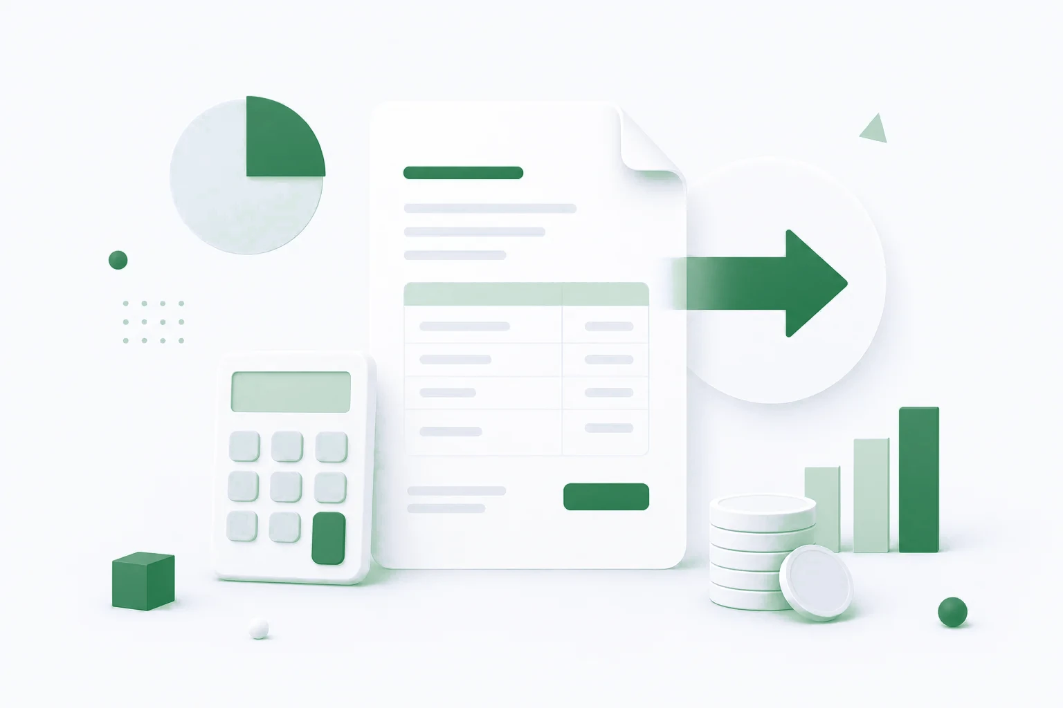 Boekhoudsoftware opzeggen: stappen en alternatieven Abstract illustratie van een factuurdocument met uitgangspijl, symbool voor opzeggen van boekhoudsoftware