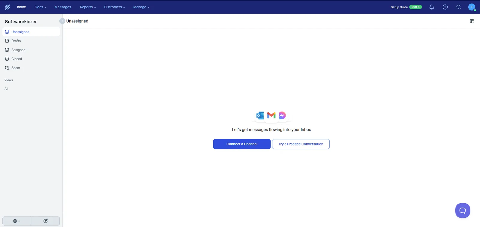 Help Scout dashboard, screenshot 30 juli 2026